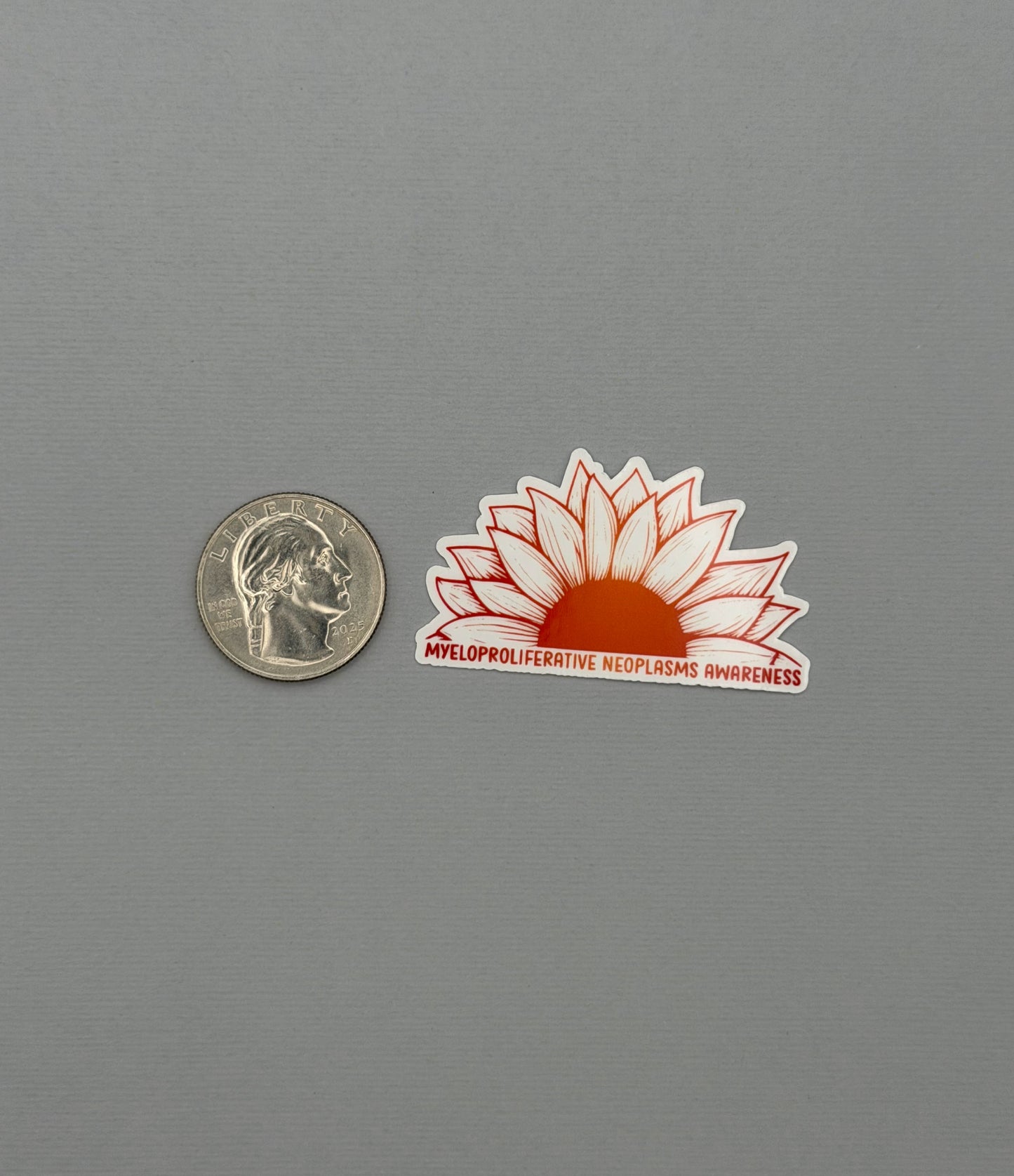 Myeloproliferative Neoplasms Awareness Sunflower Sticker or Magnet | MPNs