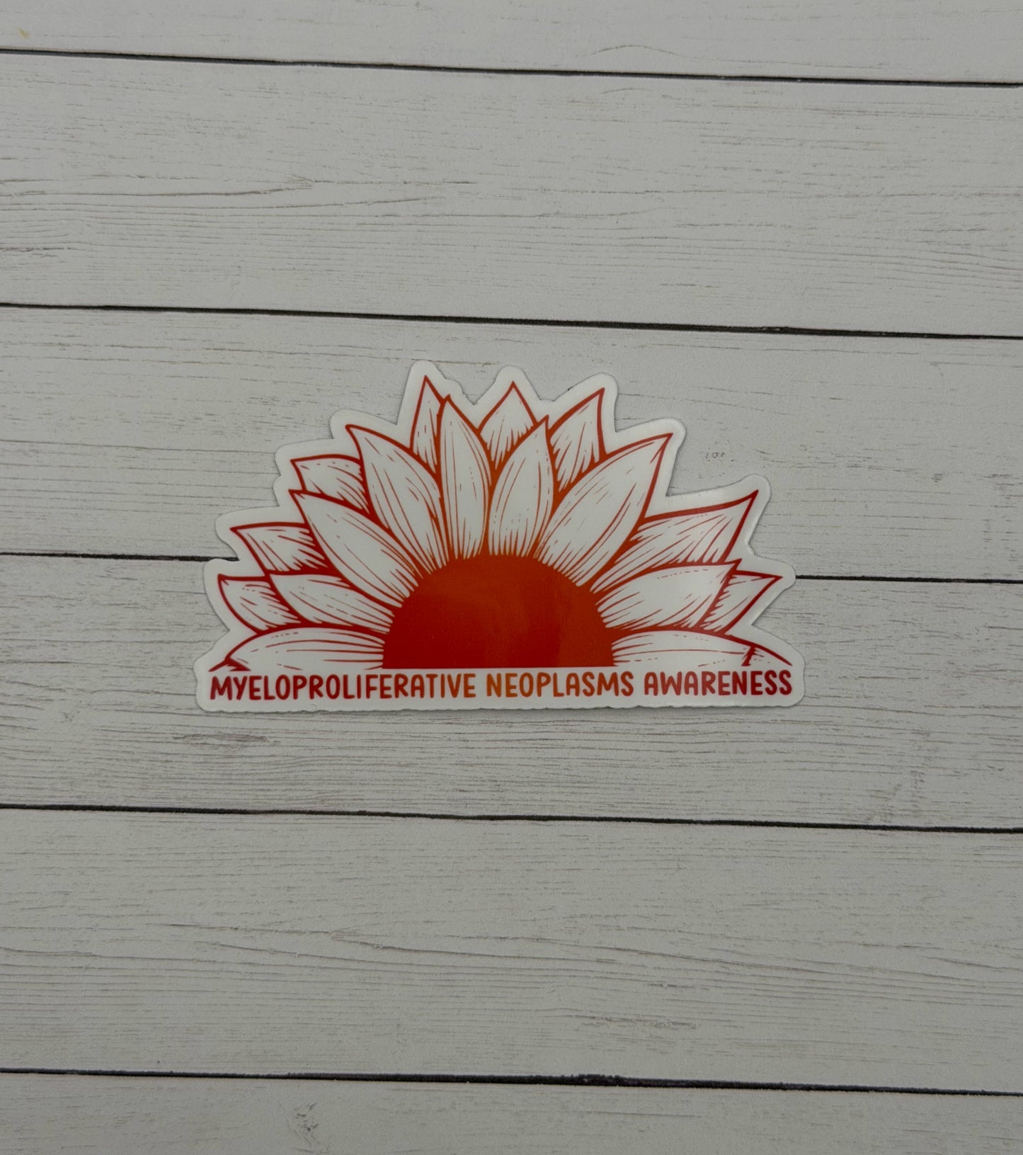 Myeloproliferative Neoplasms Awareness Sunflower Sticker or Magnet | MPNs