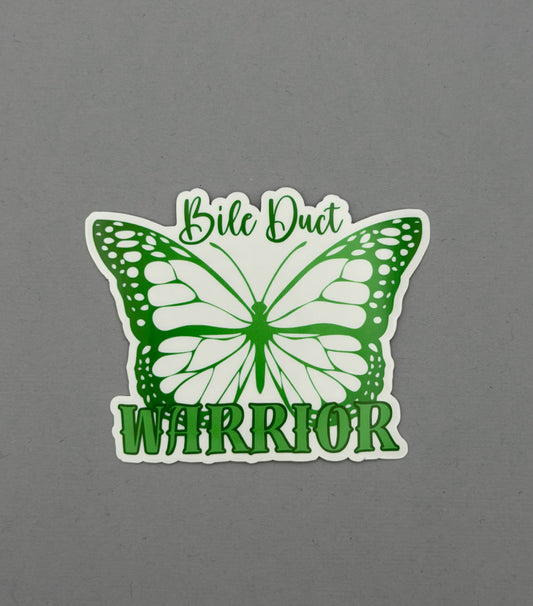 Bile Duct Cancer Warrior Butterfly Sticker