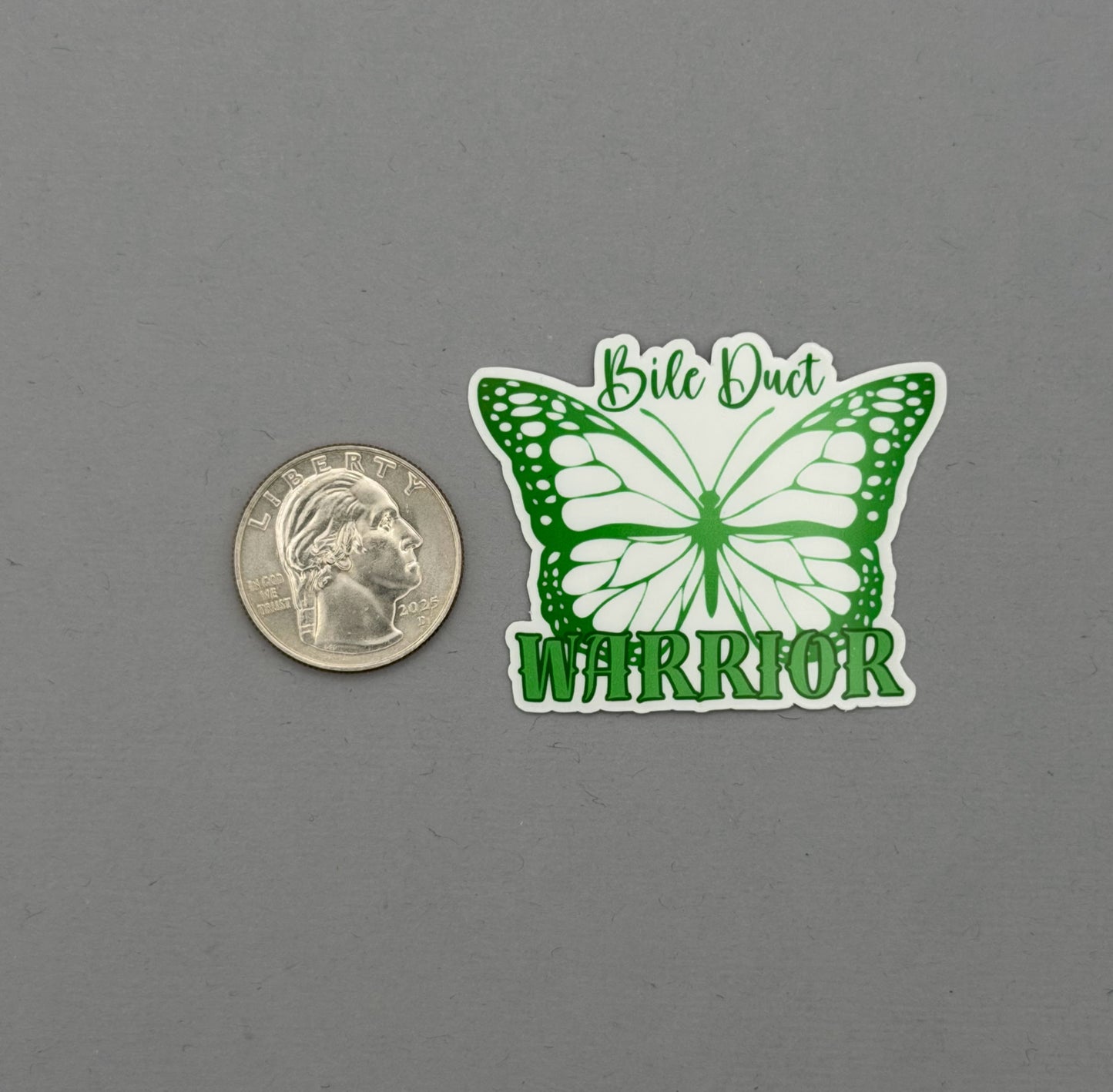 Bile Duct Cancer Warrior Butterfly Sticker
