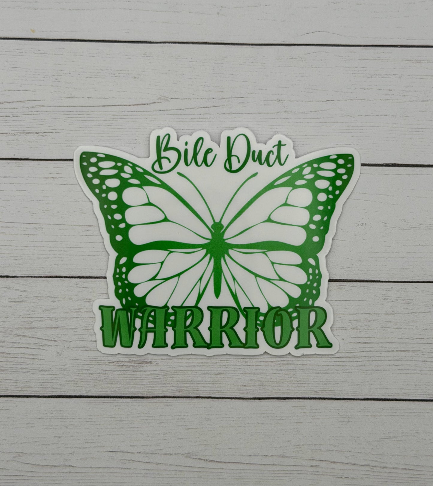Bile Duct Cancer Warrior Butterfly Sticker