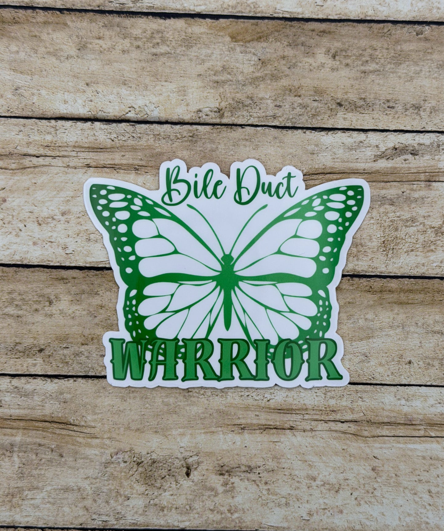 Bile Duct Cancer Warrior Butterfly Sticker