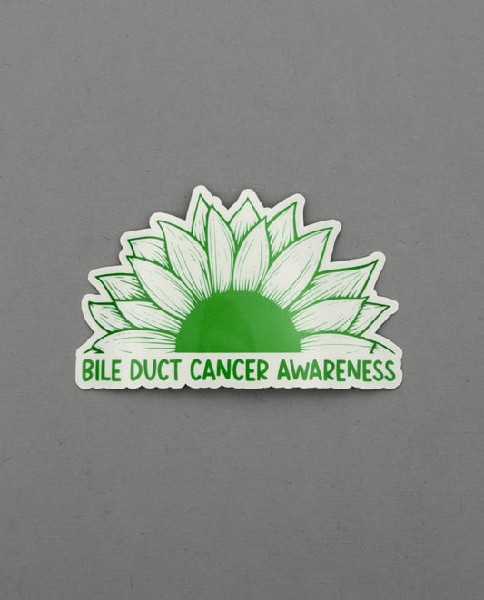Bile Duct Cancer Awareness Sunflower Sticker