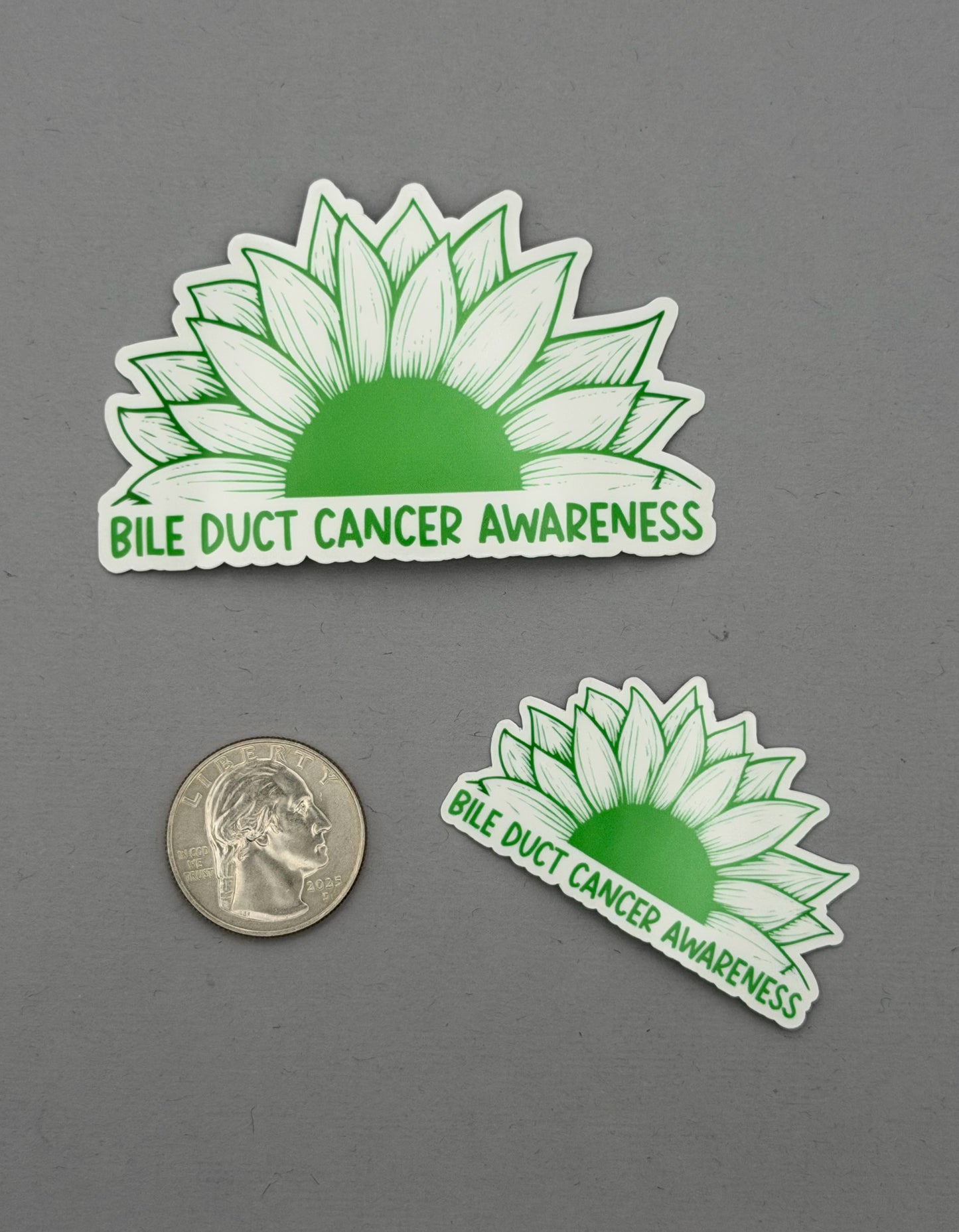 Bile Duct Cancer Awareness Sunflower Sticker