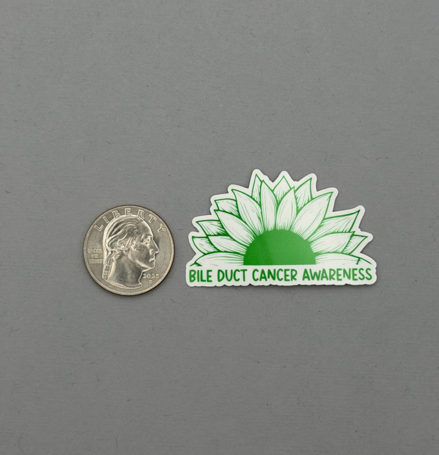 Bile Duct Cancer Awareness Sunflower Sticker