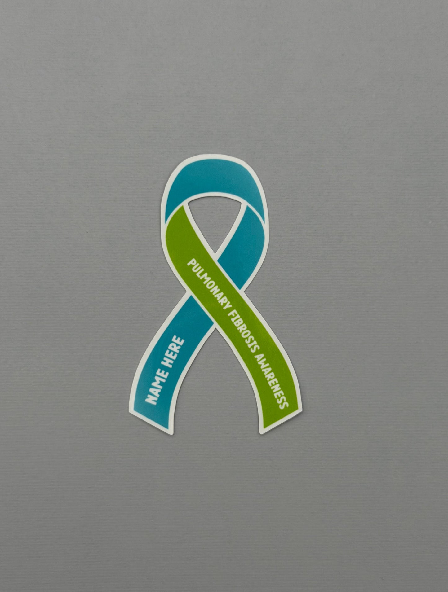 Pulmonary Fibrosis Warrior Custom Ribbon Sticker or Magnet