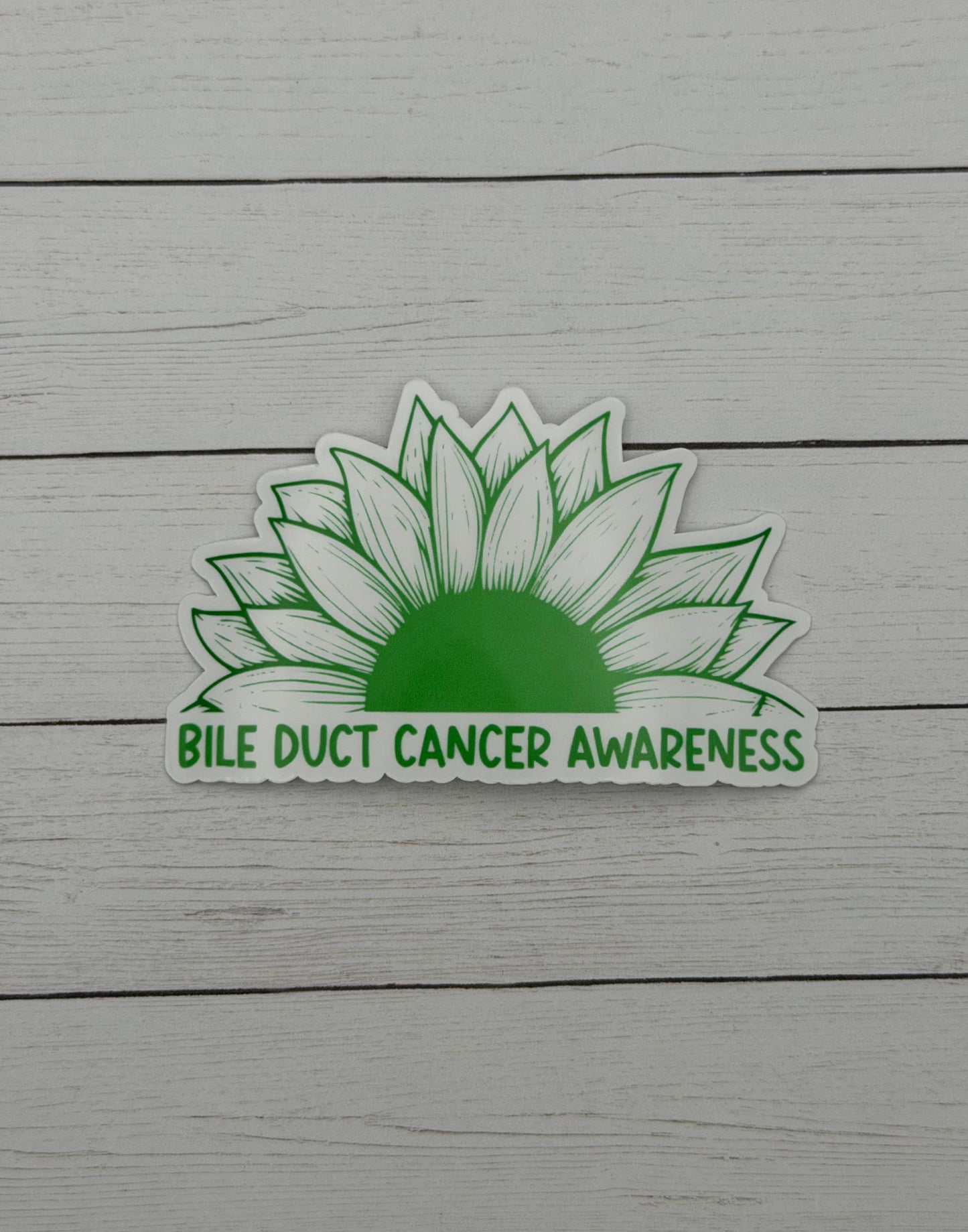 Bile Duct Cancer Awareness Sunflower Sticker