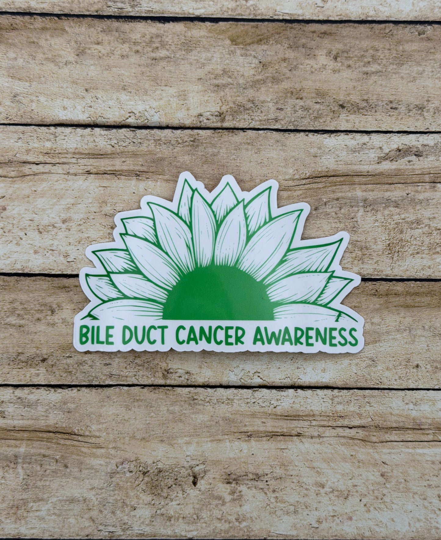 Bile Duct Cancer Awareness Sunflower Sticker