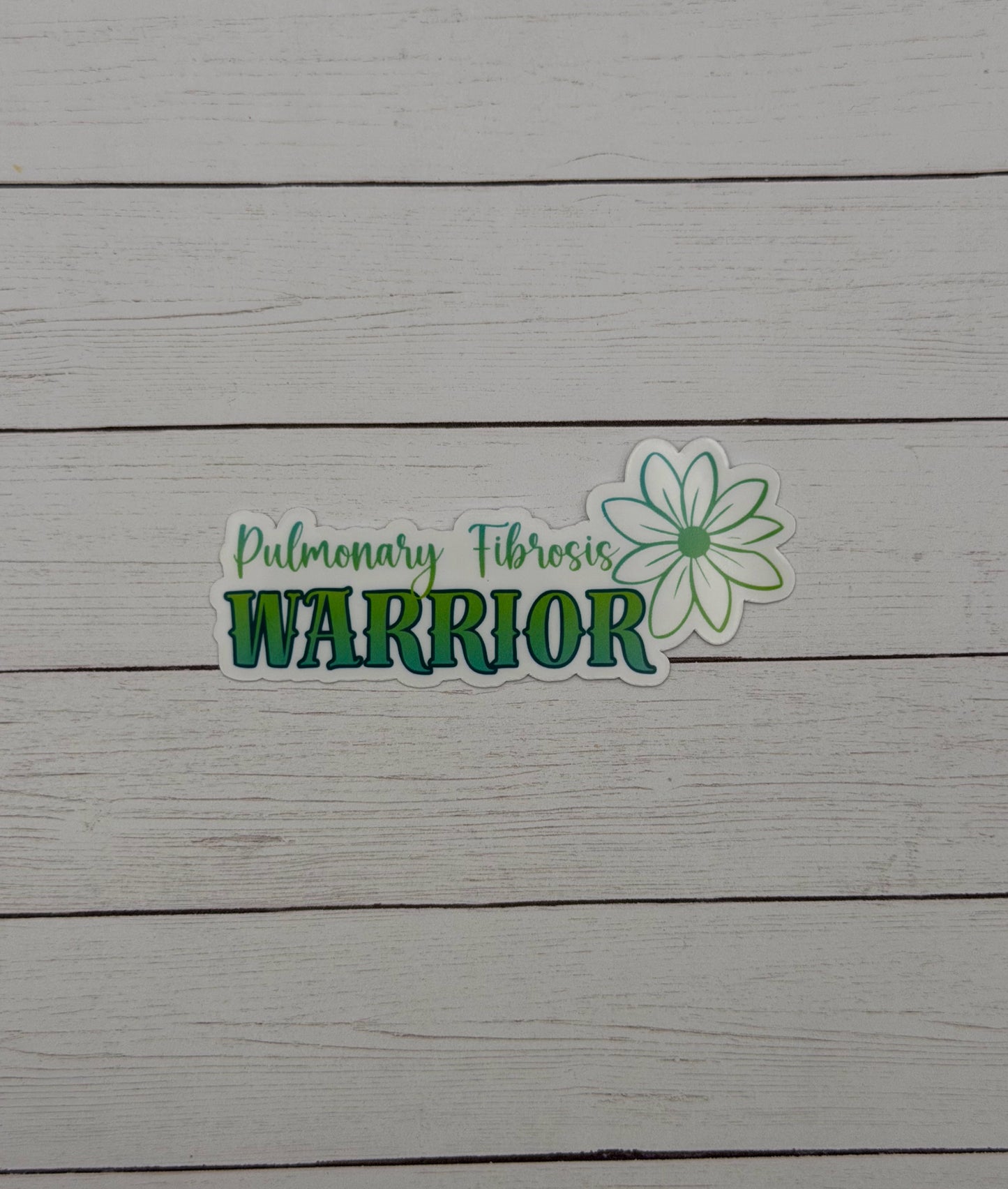 Pulmonary Fibrosis Warrior Flower Sticker or Magnet