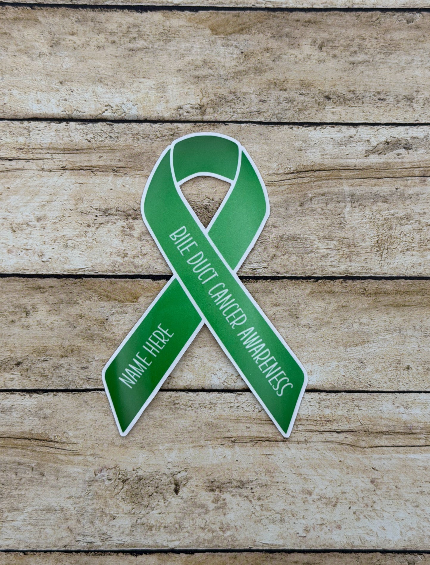 Bile Duct Cancer Awareness Custom Ribbon Sticker