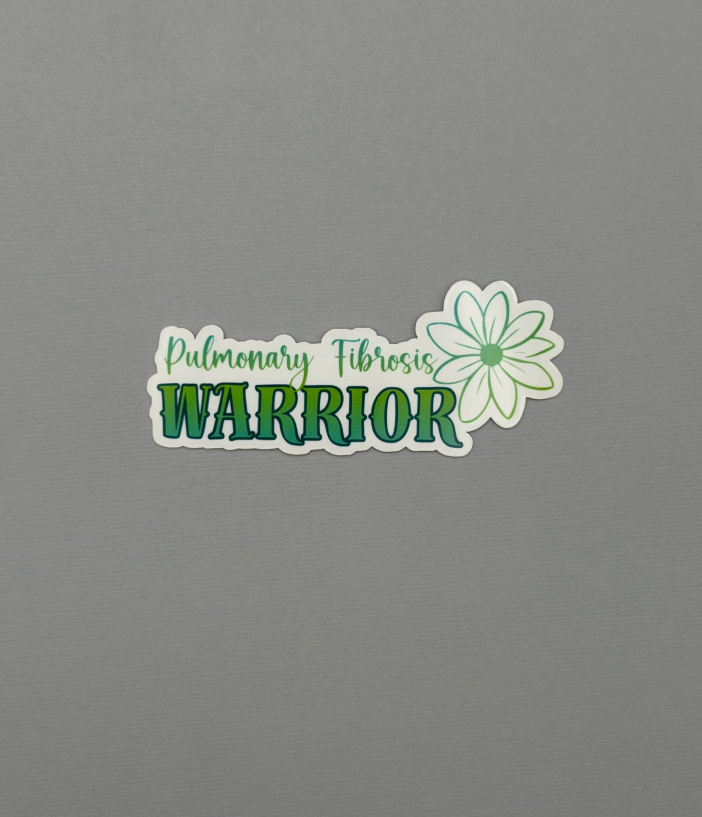 Pulmonary Fibrosis Warrior Flower Sticker or Magnet