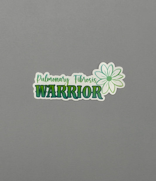 Pulmonary Fibrosis Warrior Flower Sticker or Magnet