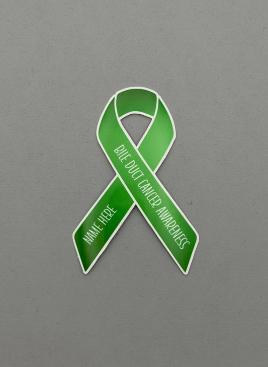 Bile Duct Cancer Awareness Custom Ribbon Sticker
