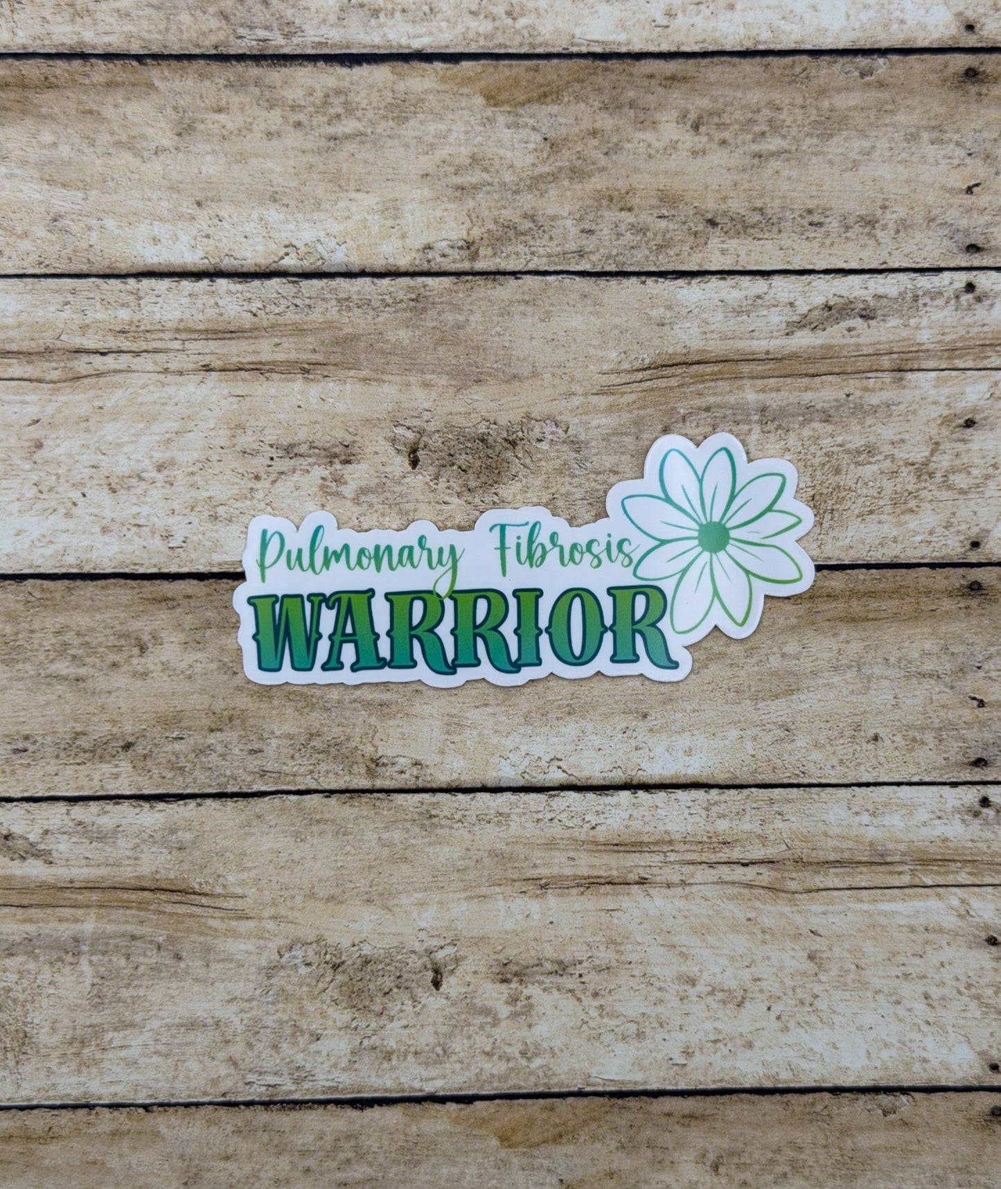 Pulmonary Fibrosis Warrior Flower Sticker or Magnet