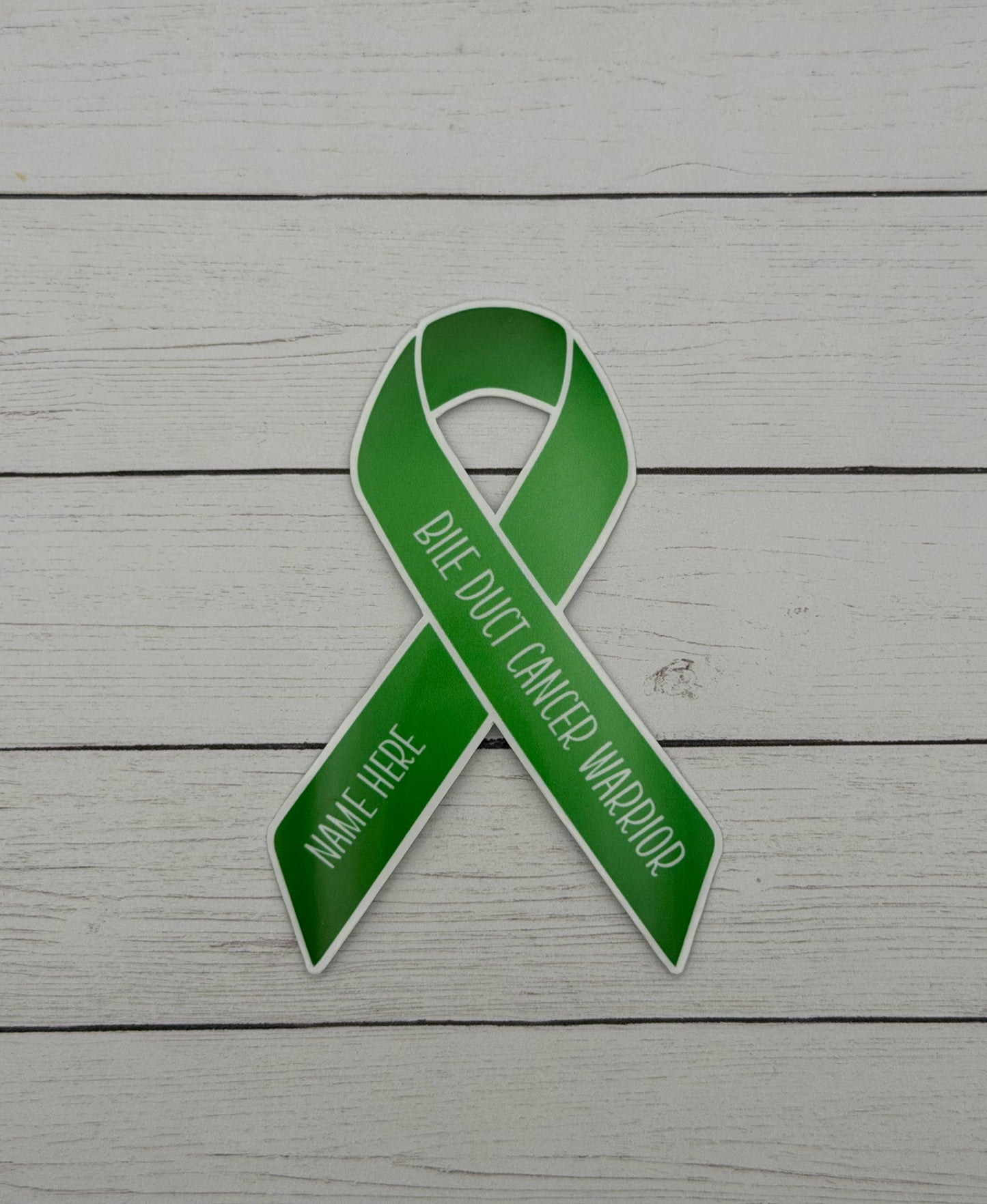 Bile Duct Cancer Warrior Custom Ribbon Sticker