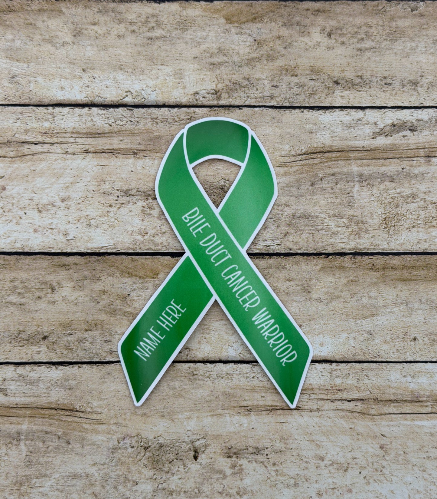 Bile Duct Cancer Warrior Custom Ribbon Sticker