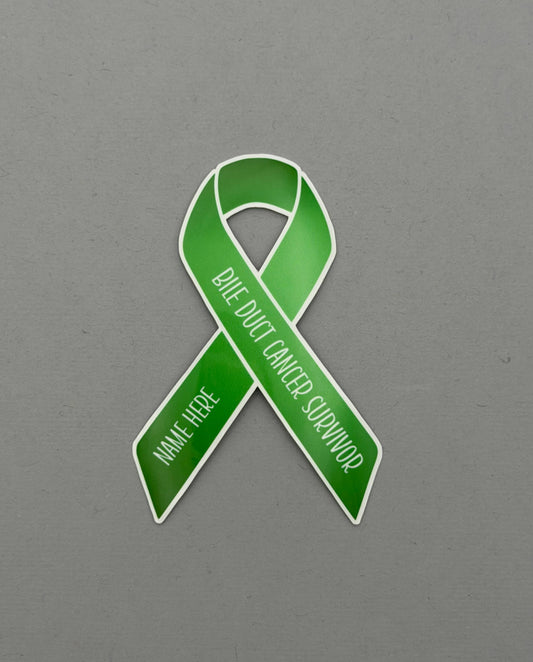 Bile Duct Cancer Survivor Custom Ribbon Sticker