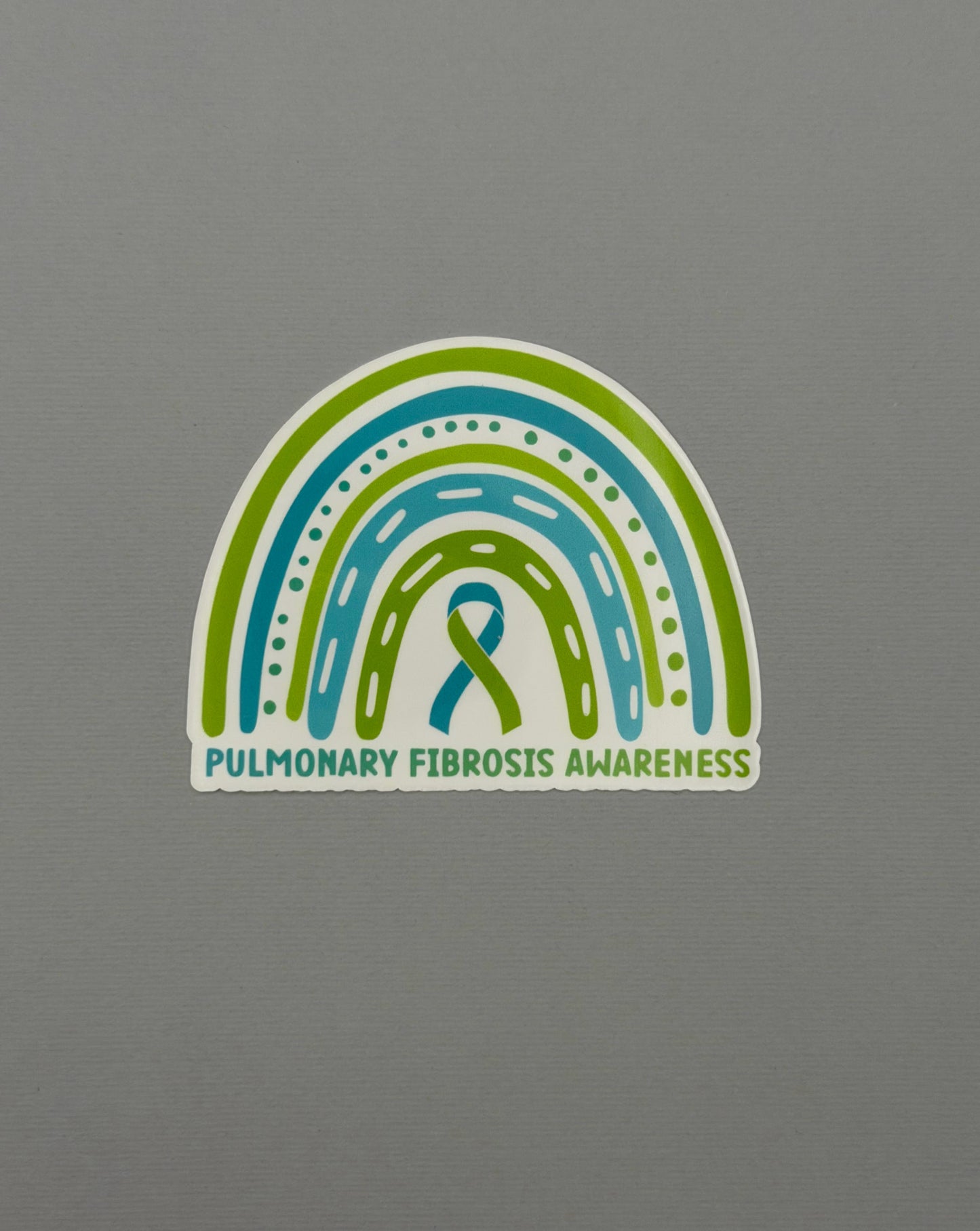Pulmonary Fibrosis Awareness Rainbow Sticker or Magnet