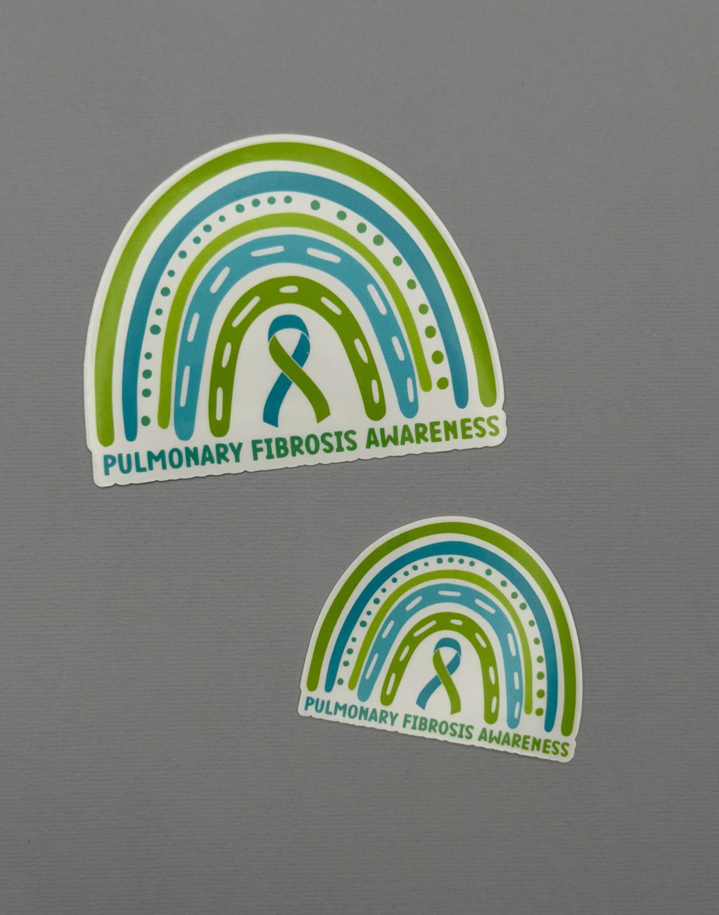 Pulmonary Fibrosis Awareness Rainbow Sticker or Magnet