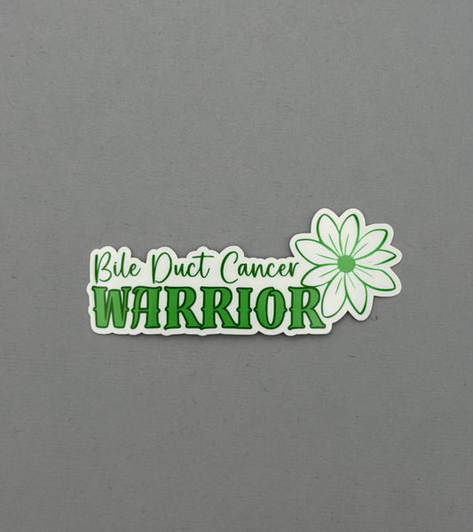Bile Duct Cancer Warrior Flower Sticker