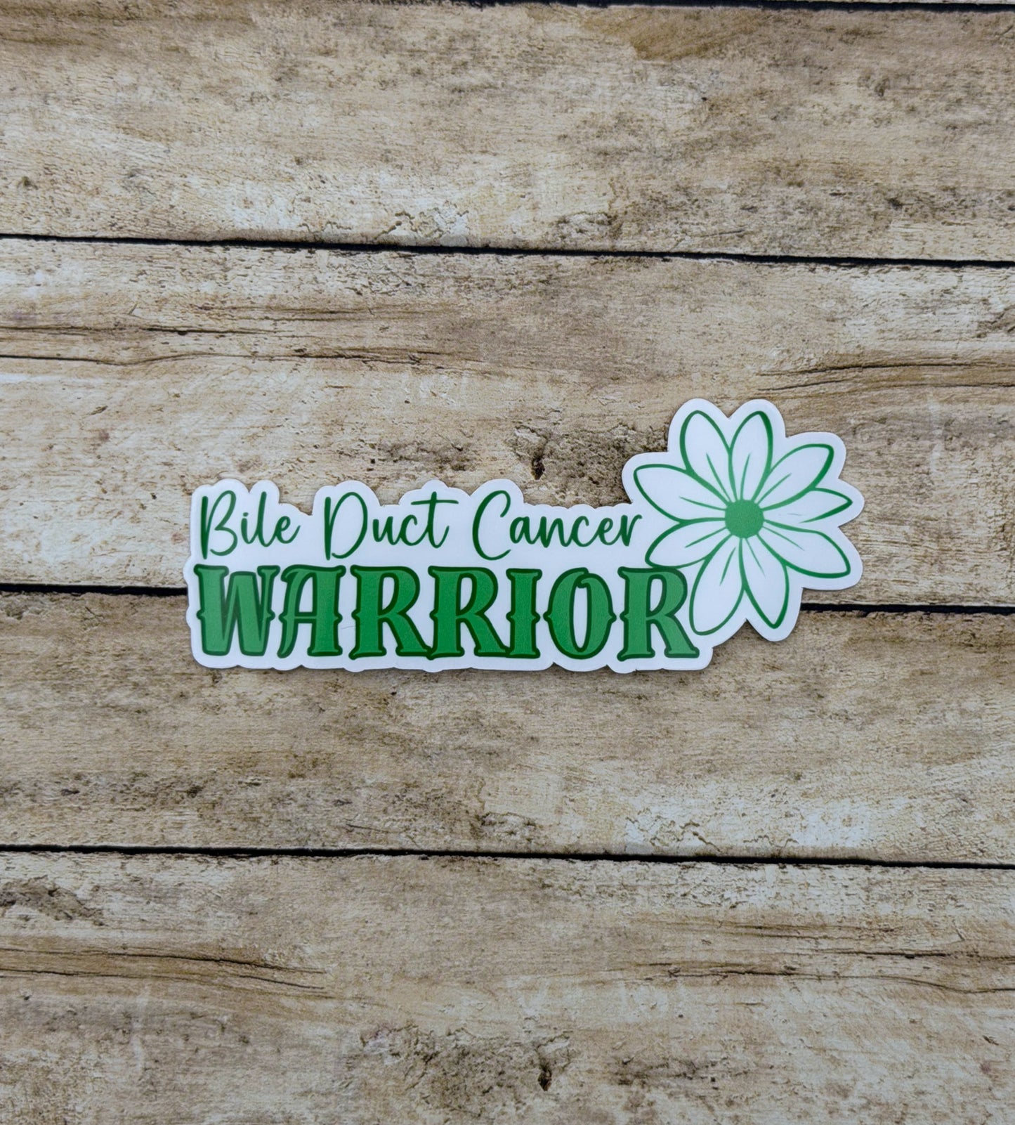 Bile Duct Cancer Warrior Flower Sticker