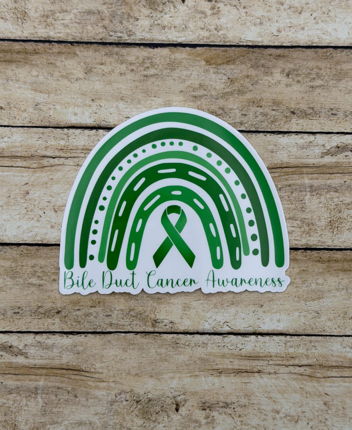 Bile Duct Cancer Awareness Rainbow Sticker