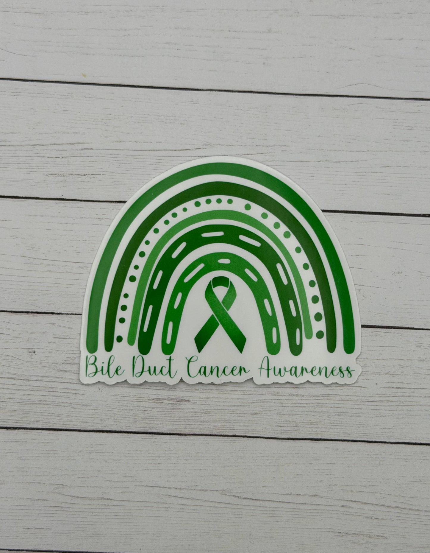 Bile Duct Cancer Awareness Rainbow Sticker
