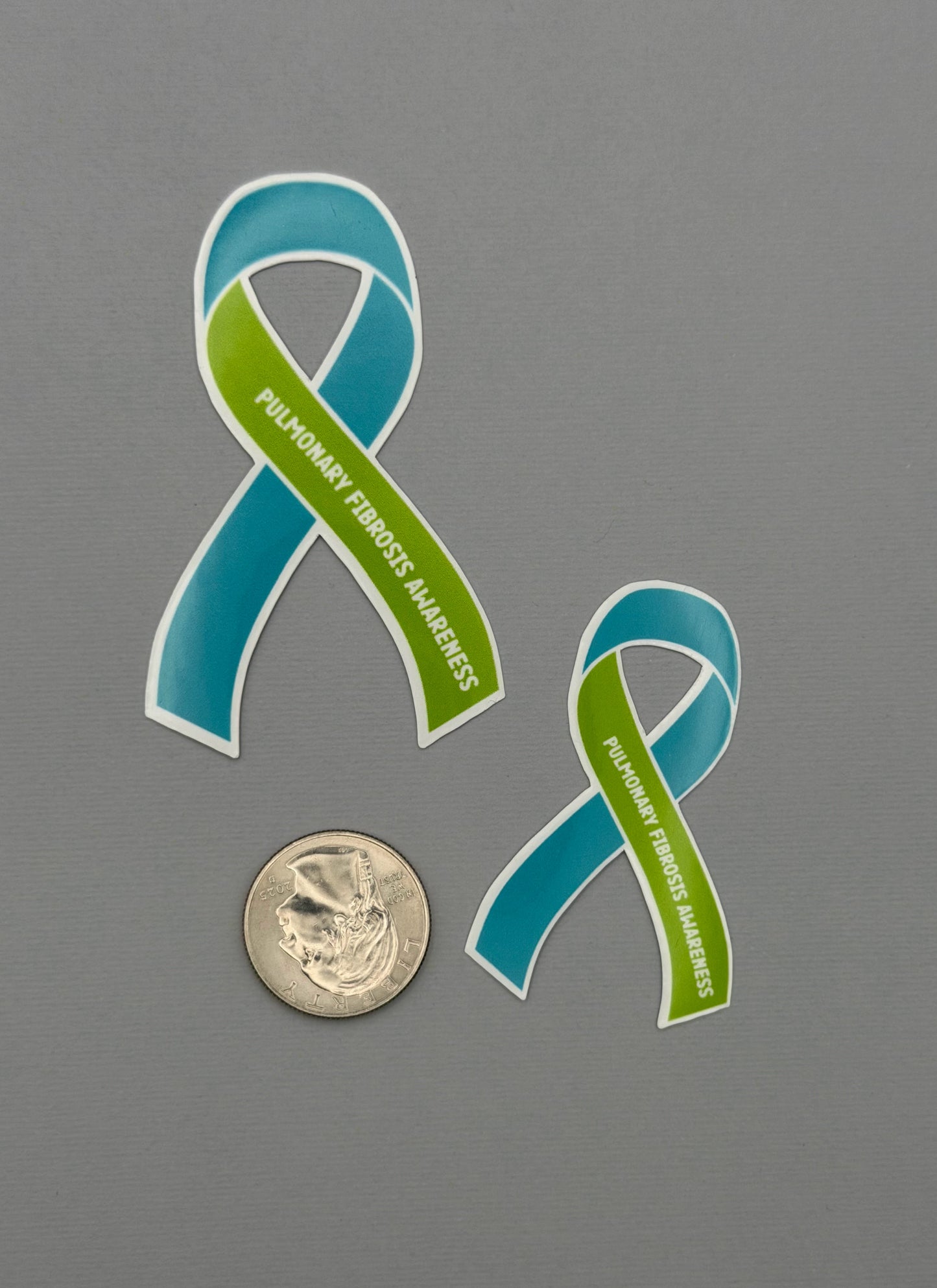 Pulmonary Fibrosis Awareness Ribbon Sticker or Magnet