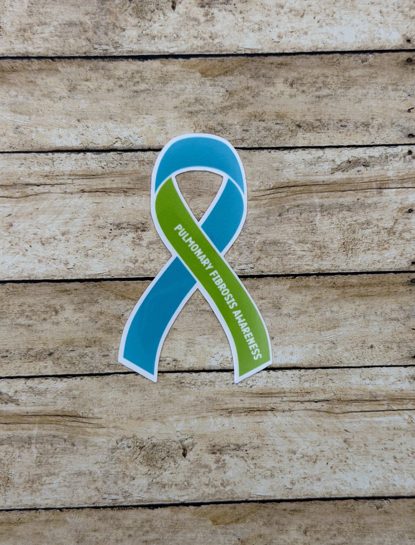 Pulmonary Fibrosis Awareness Ribbon Sticker or Magnet