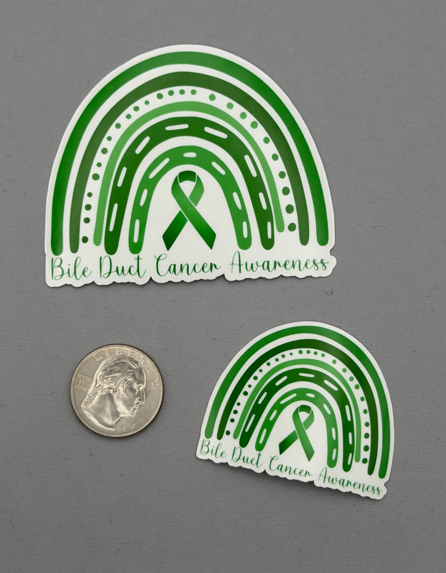 Bile Duct Cancer Awareness Rainbow Sticker