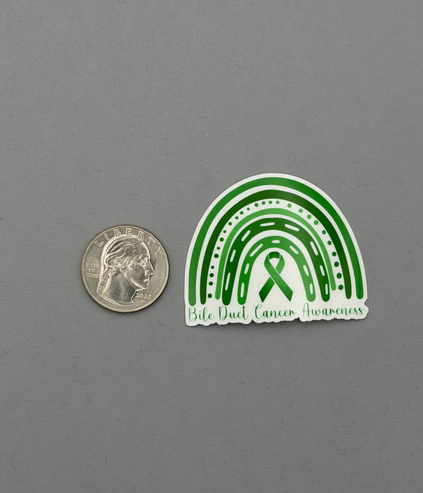 Bile Duct Cancer Awareness Rainbow Sticker