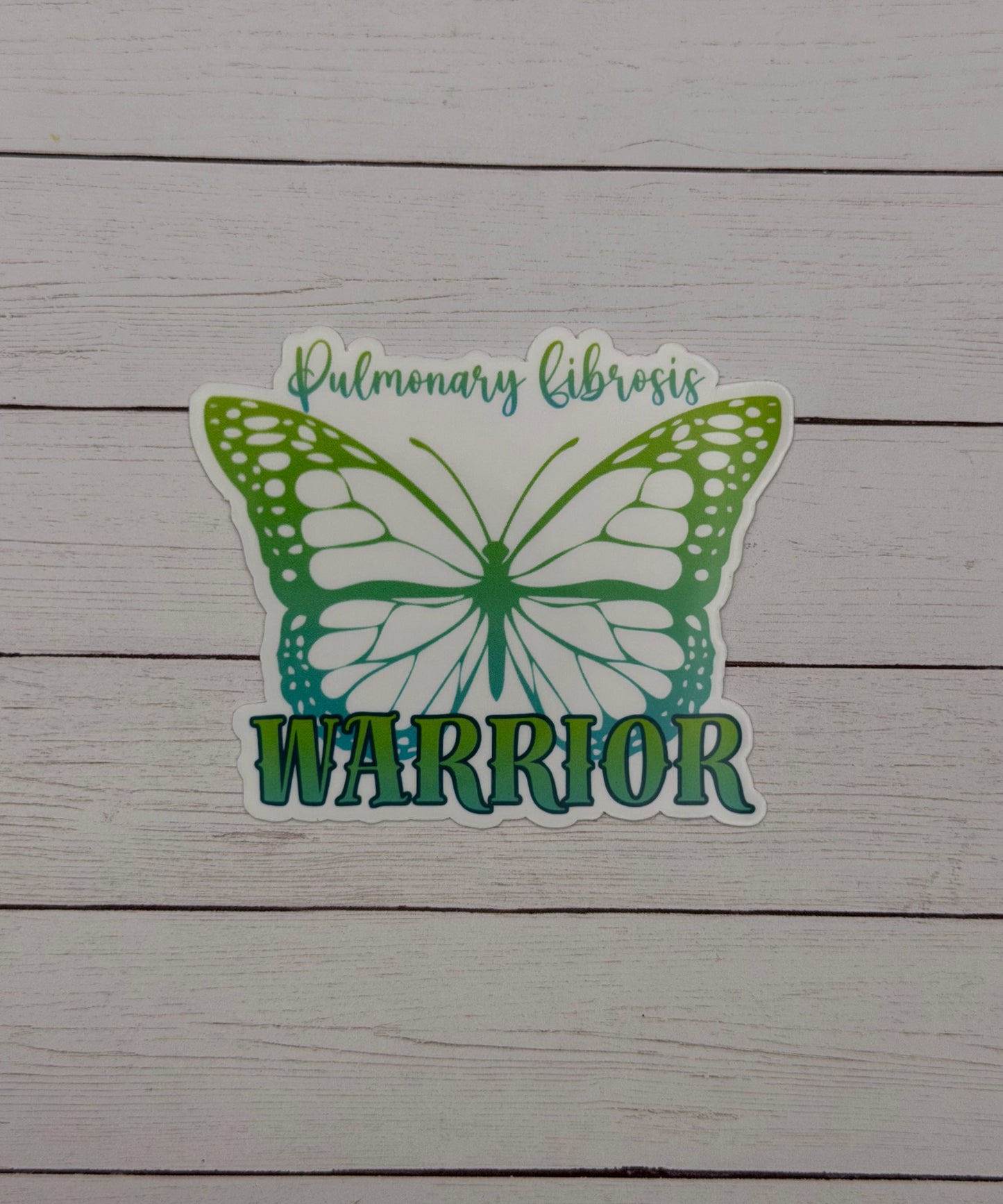 Pulmonary Fibrosis Warrior Butterfly Sticker or Magnet