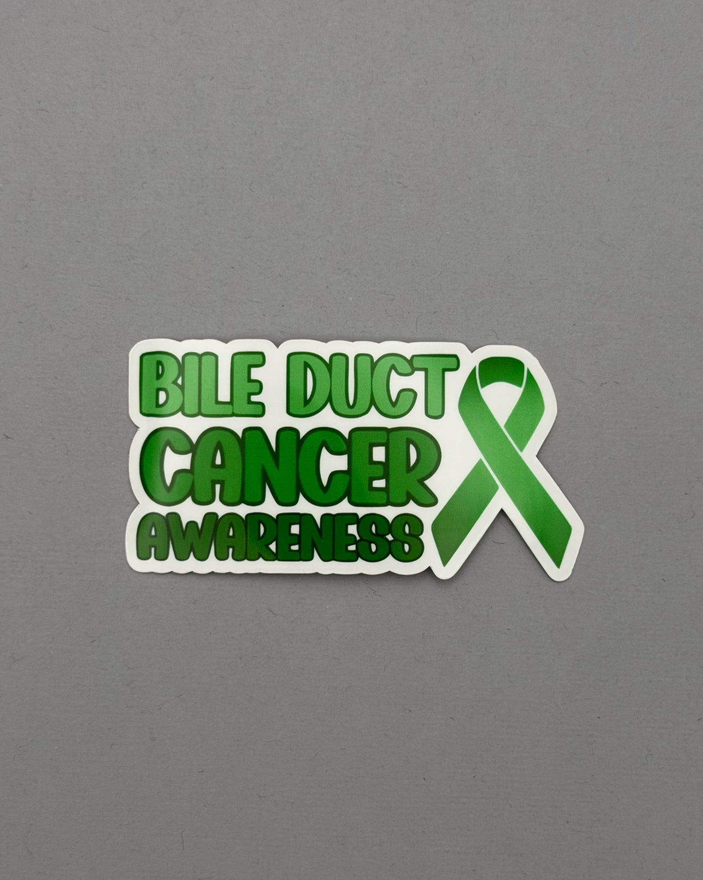 Bile Duct Cancer Awareness with Ribbon Sticker