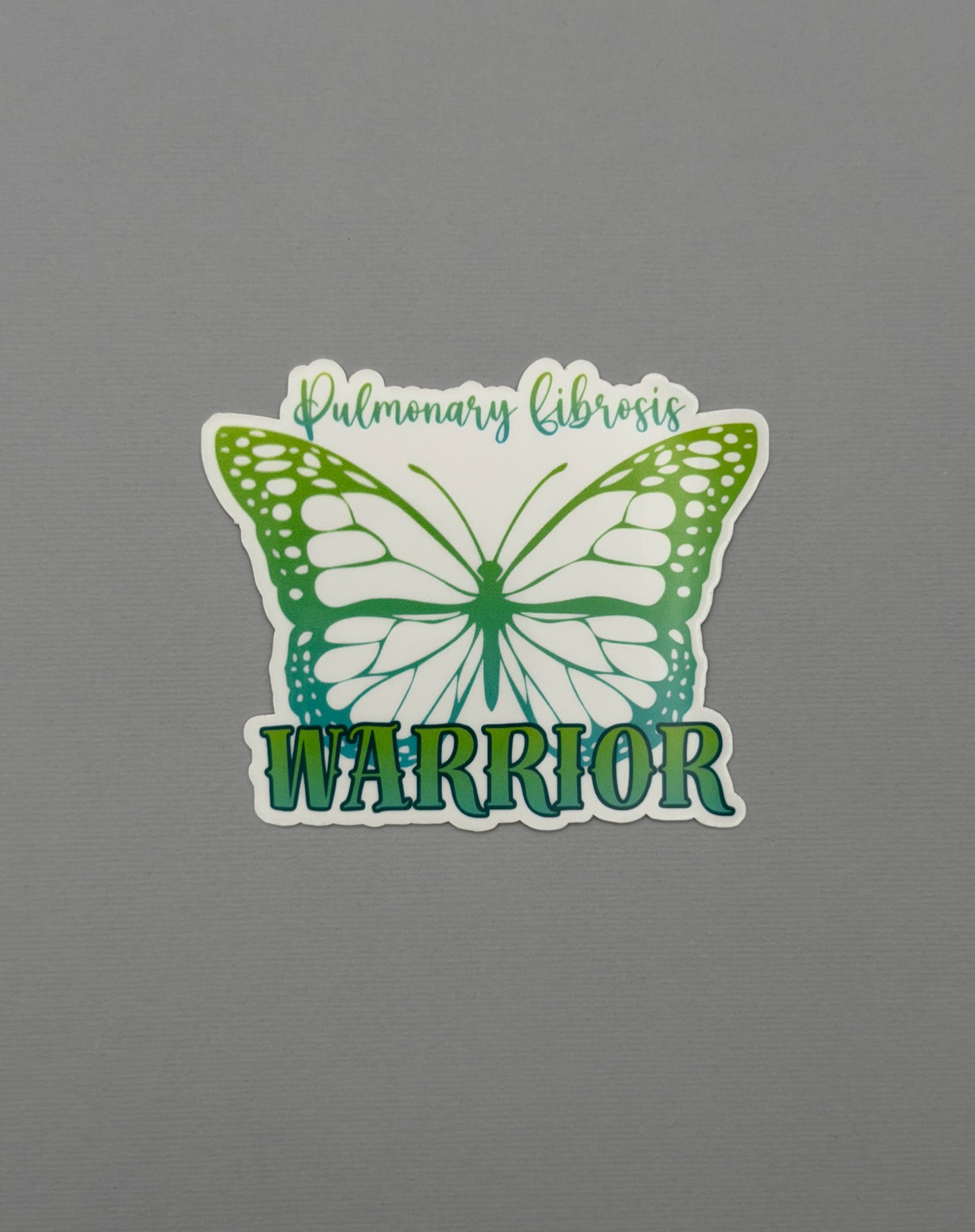 Pulmonary Fibrosis Warrior Butterfly Sticker or Magnet