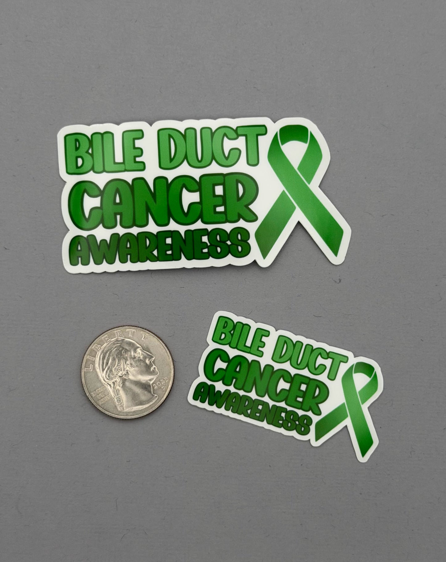 Bile Duct Cancer Awareness with Ribbon Sticker