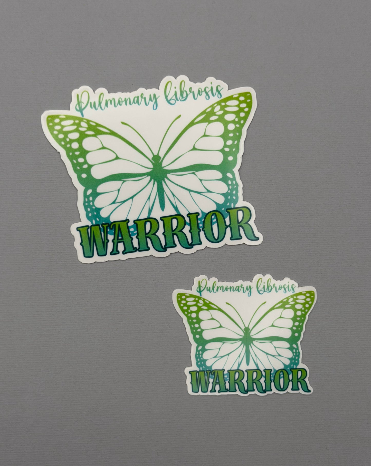 Pulmonary Fibrosis Warrior Butterfly Sticker or Magnet