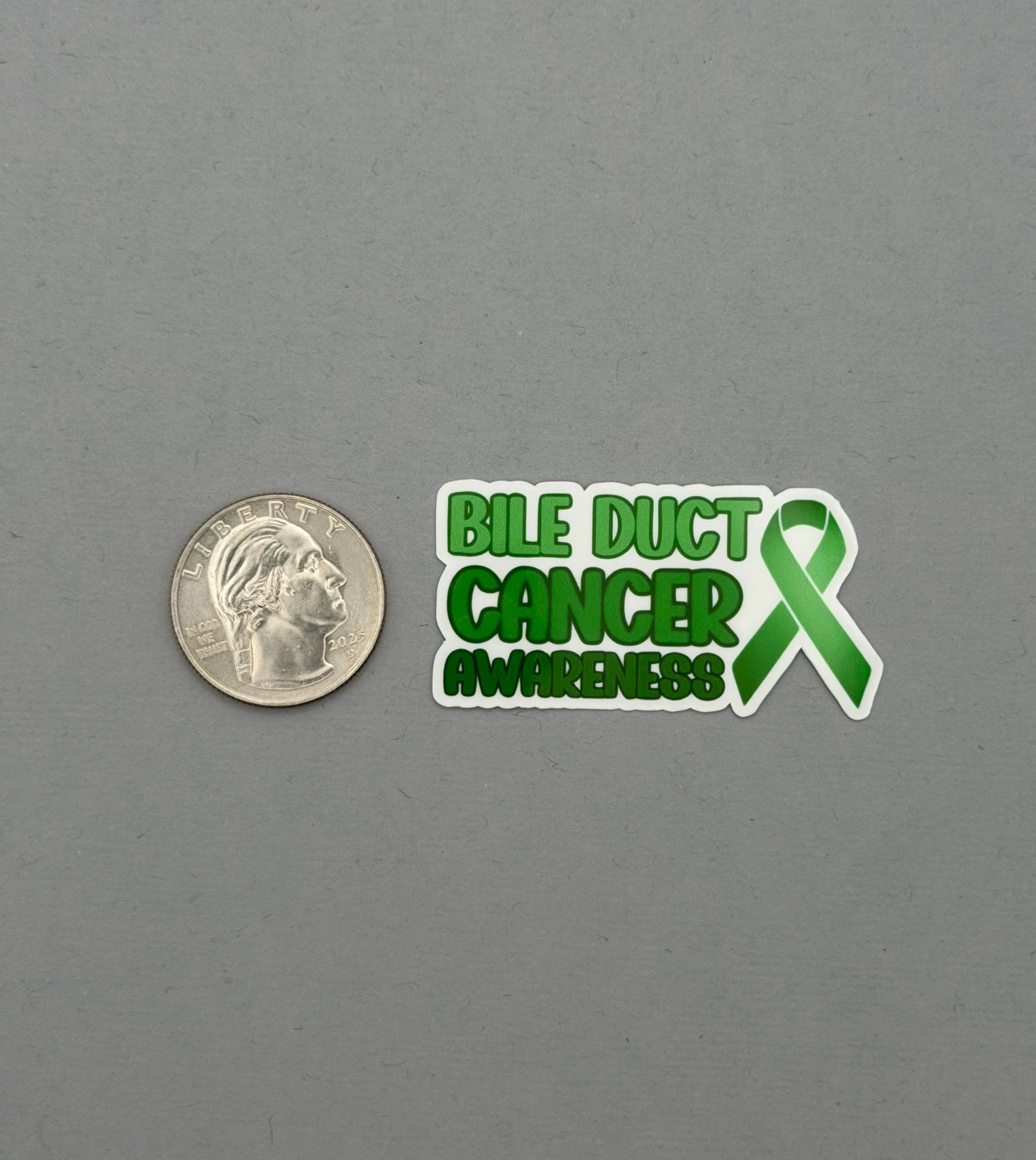 Bile Duct Cancer Awareness with Ribbon Sticker