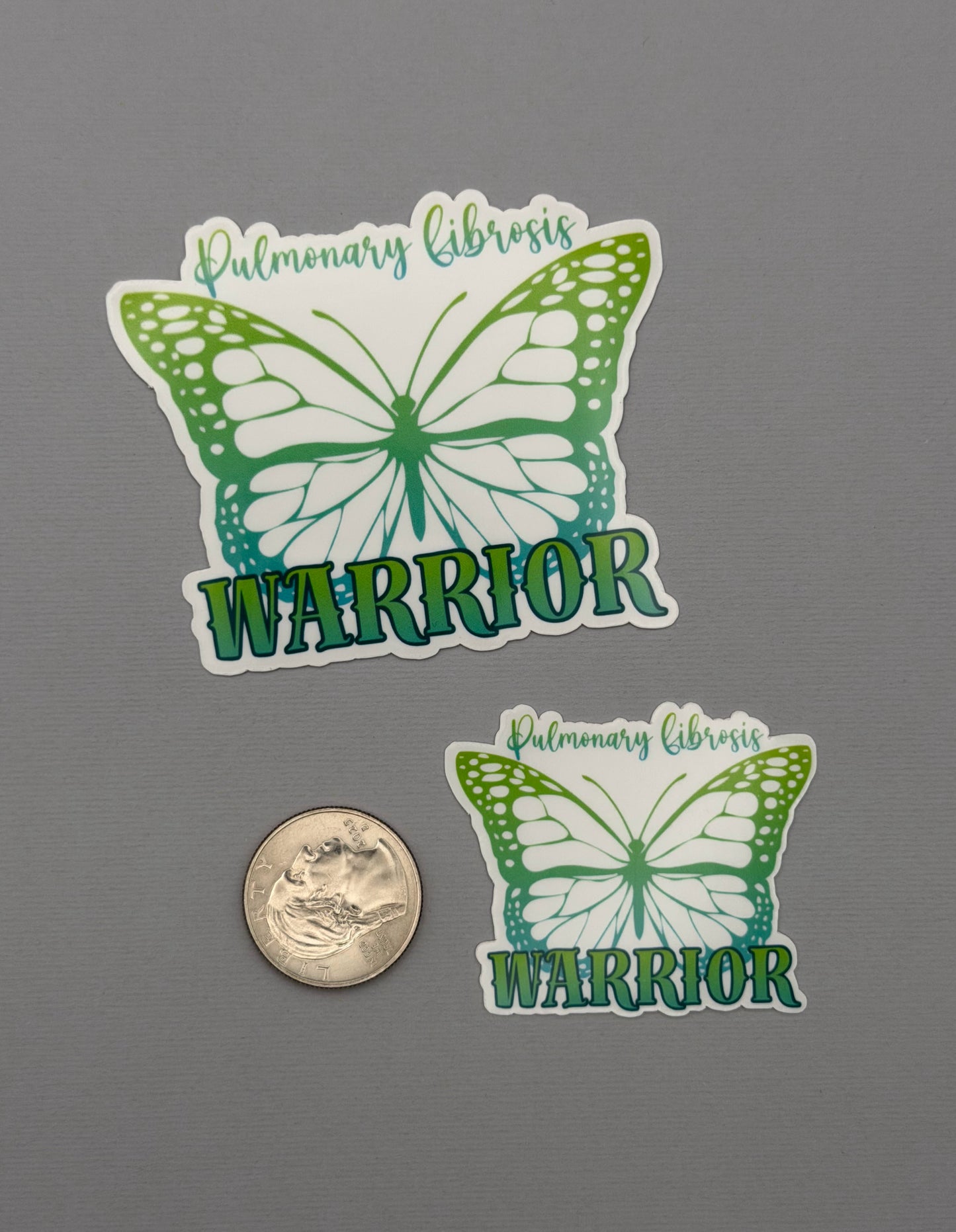 Pulmonary Fibrosis Warrior Butterfly Sticker or Magnet