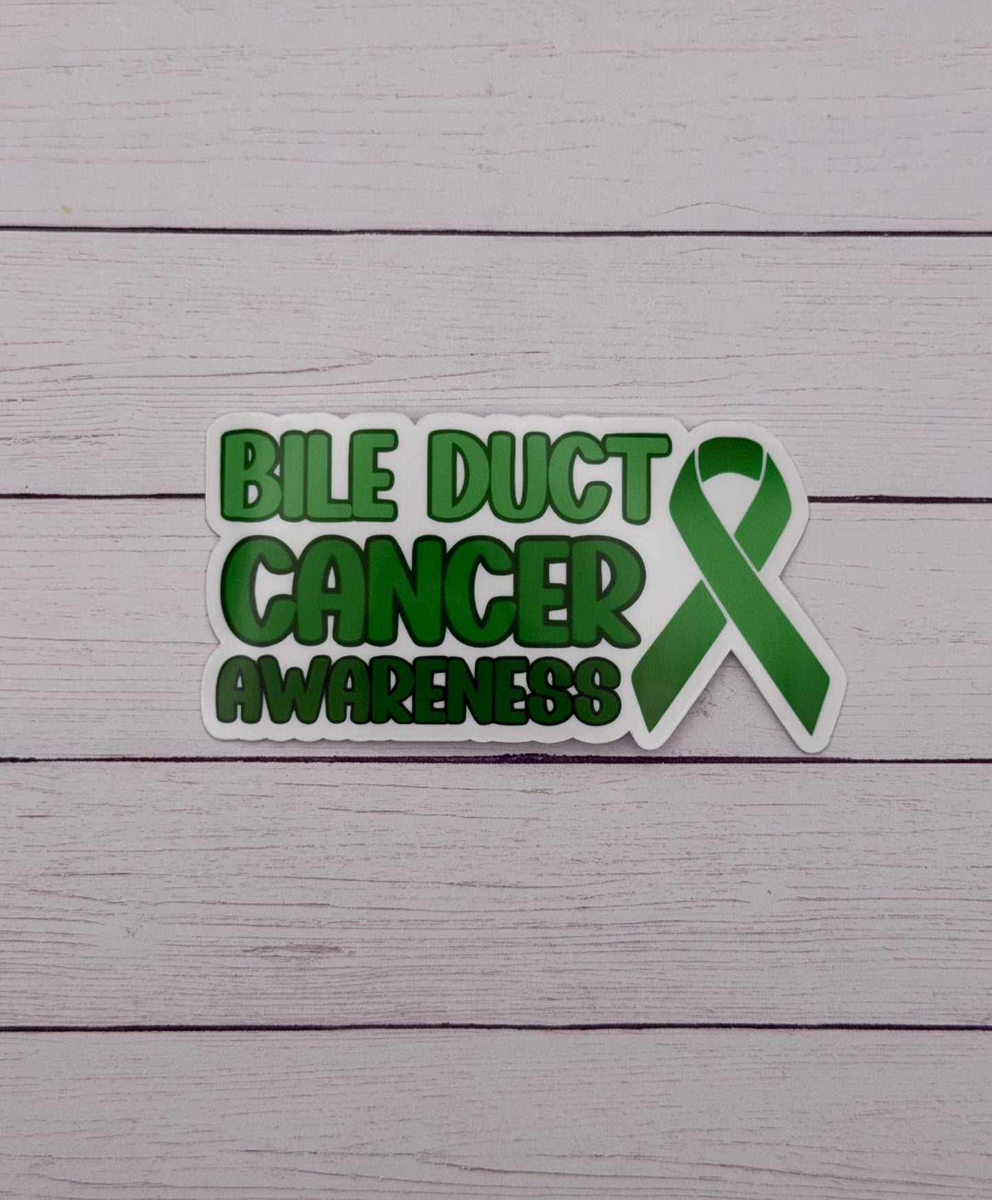 Bile Duct Cancer Awareness with Ribbon Sticker
