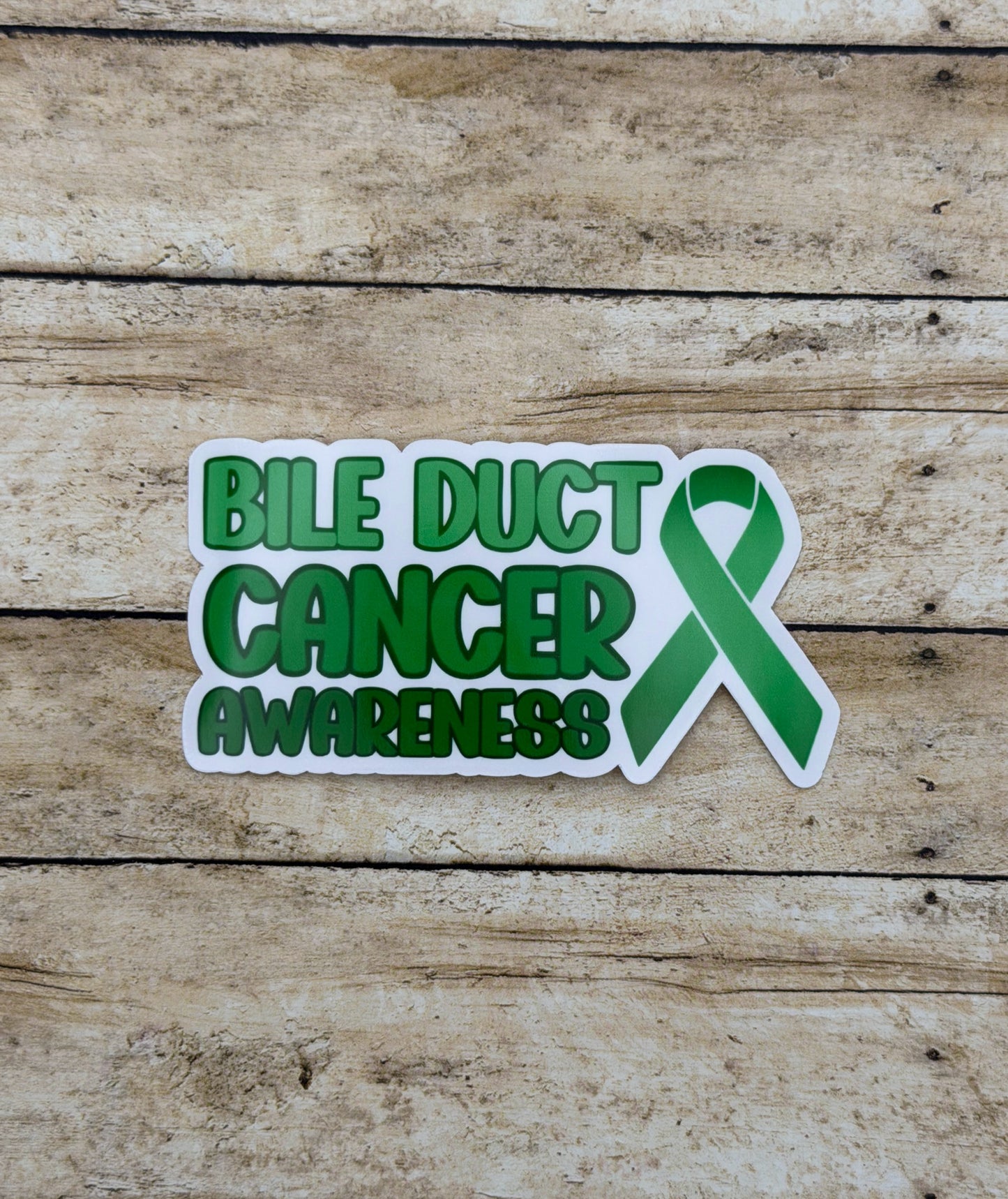 Bile Duct Cancer Awareness with Ribbon Sticker