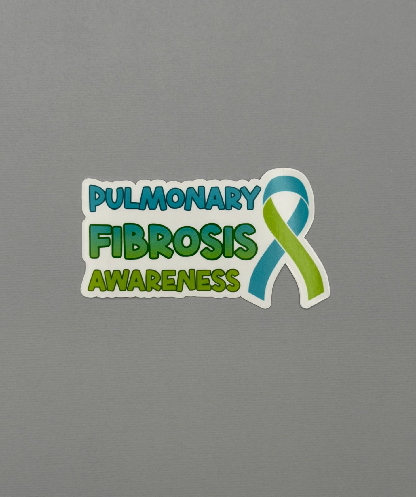 Pulmonary Fibrosis Awareness with Ribbon Sticker or Magnet