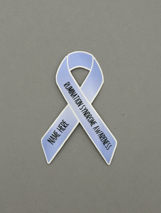 Rumination Syndrome Awareness Custom Ribbon Sticker