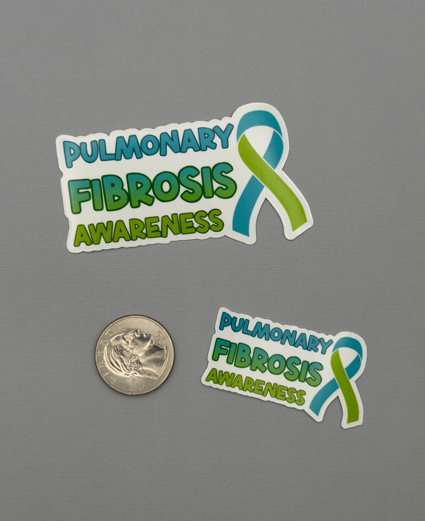 Pulmonary Fibrosis Awareness with Ribbon Sticker or Magnet