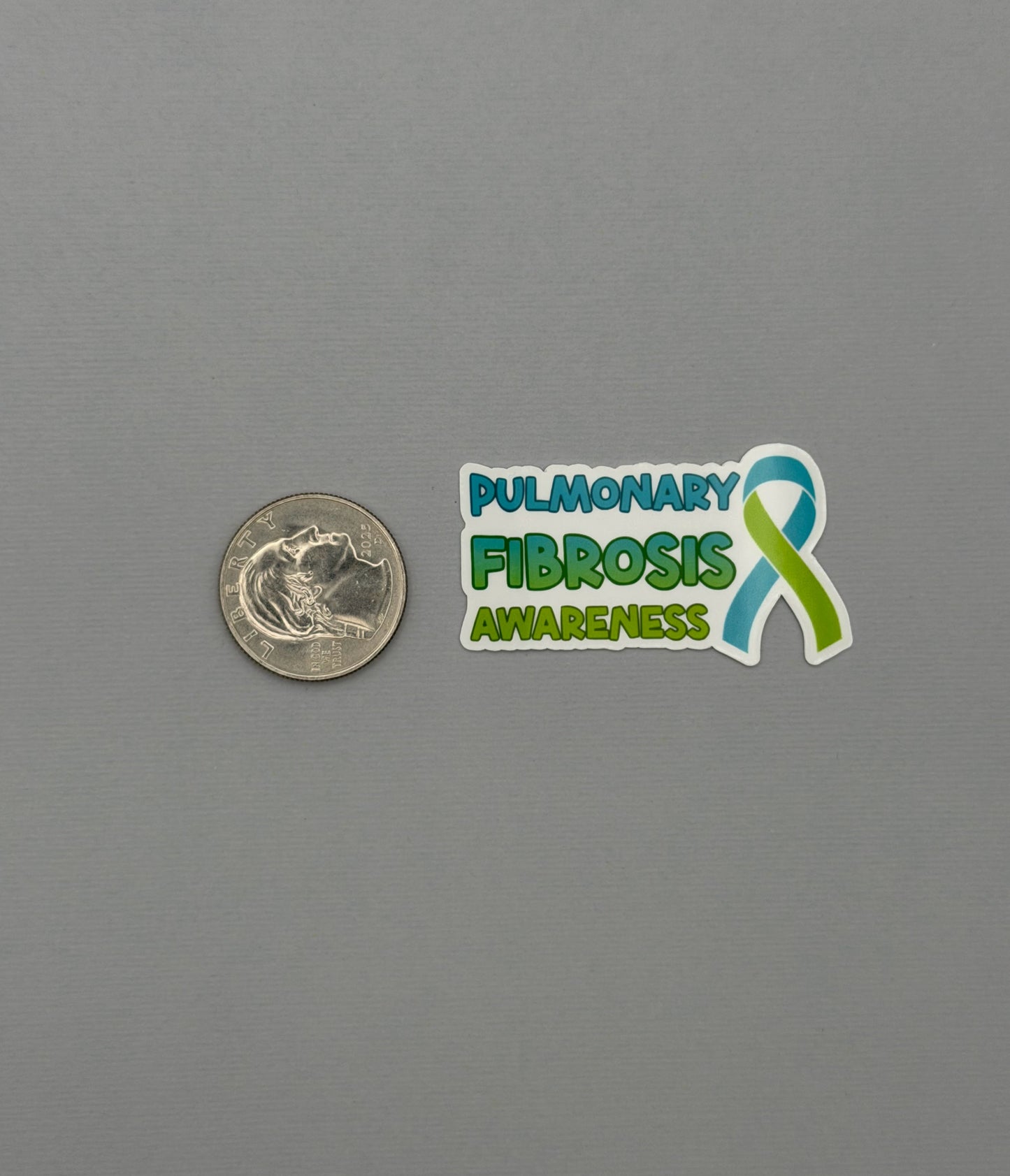 Pulmonary Fibrosis Awareness with Ribbon Sticker or Magnet