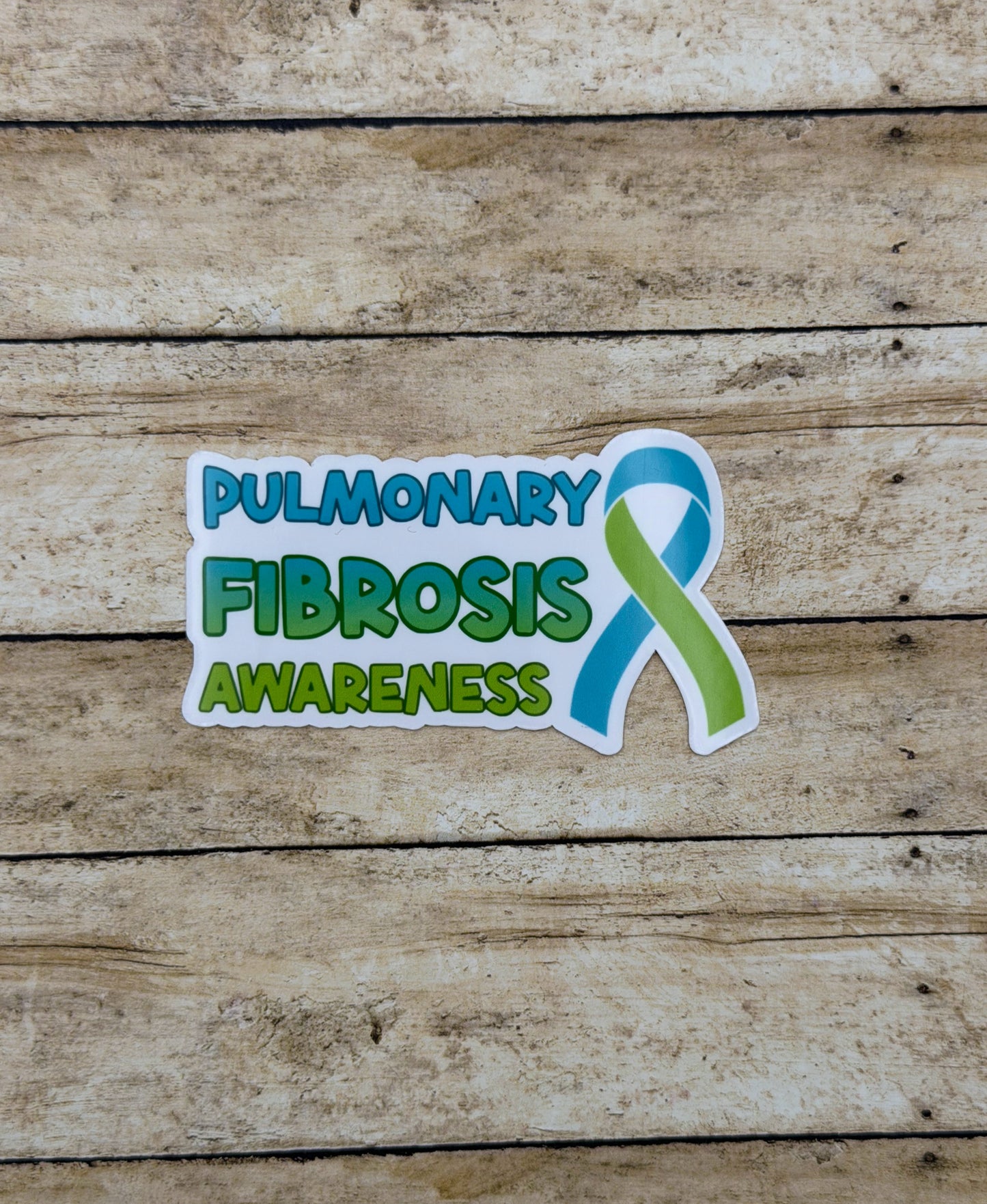 Pulmonary Fibrosis Awareness with Ribbon Sticker or Magnet