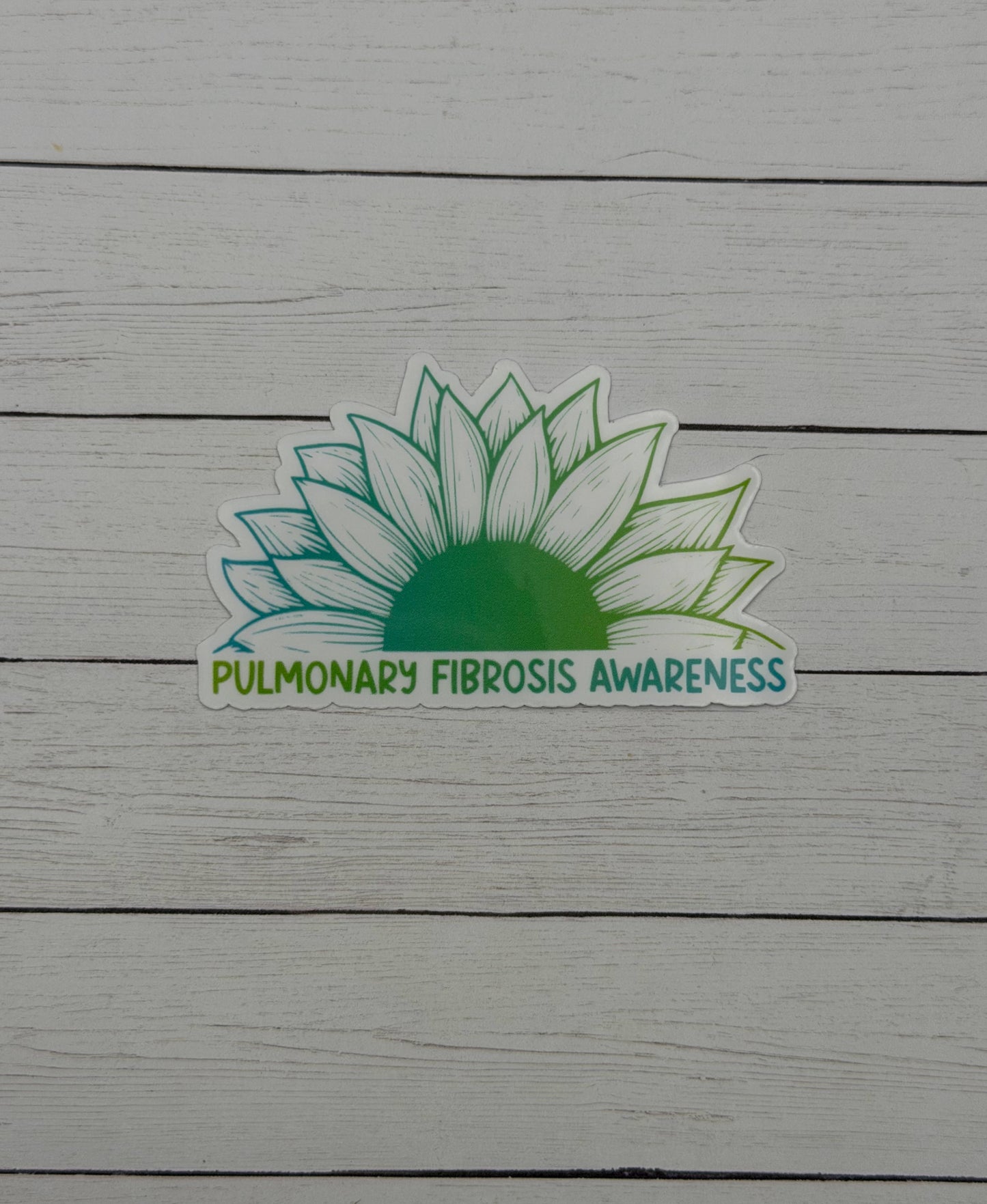 Pulmonary Fibrosis Awareness Sunflower Sticker or Magnet