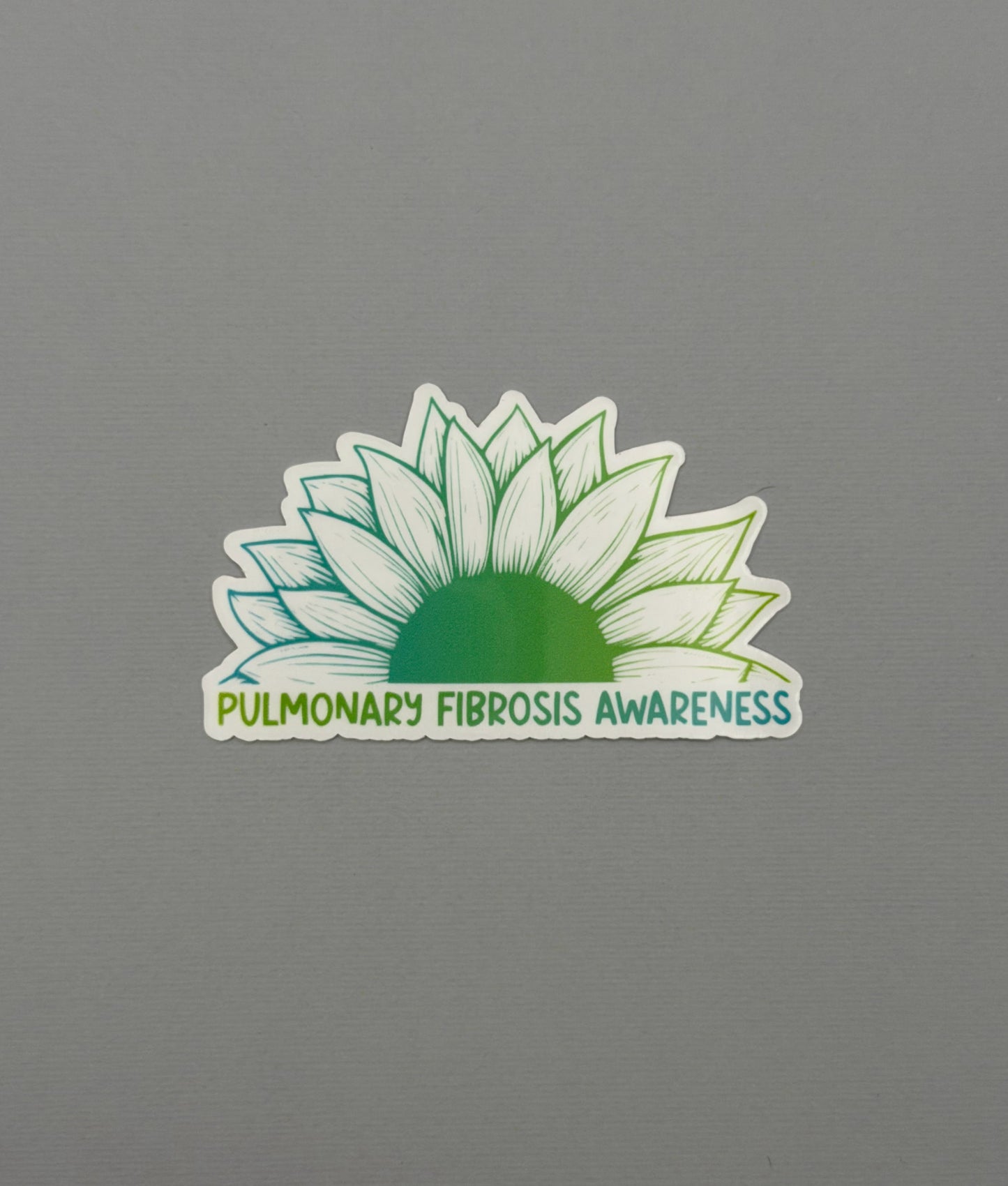 Pulmonary Fibrosis Awareness Sunflower Sticker or Magnet