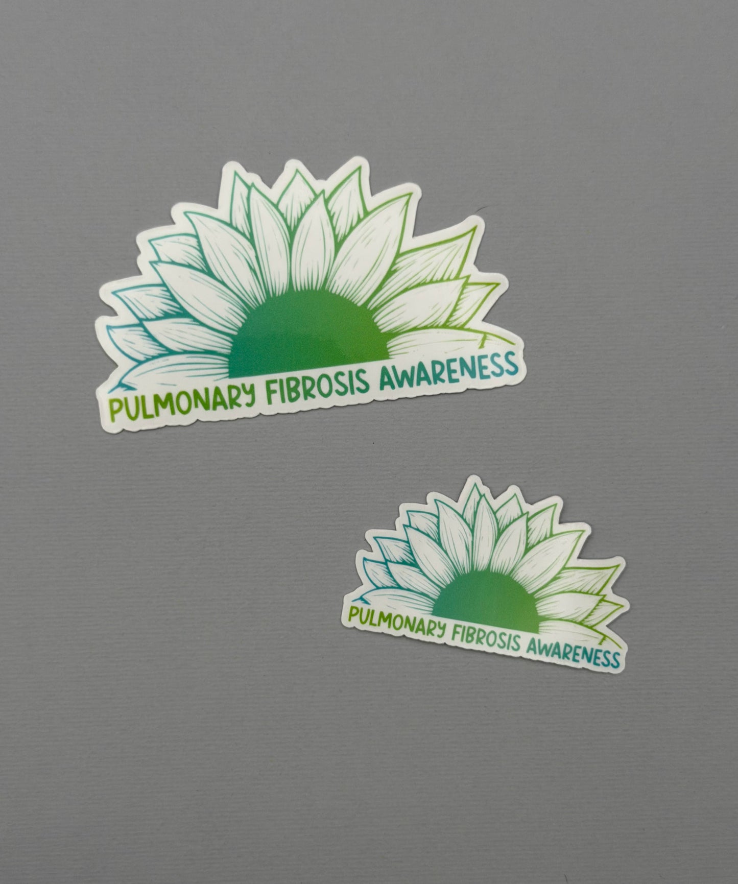 Pulmonary Fibrosis Awareness Sunflower Sticker or Magnet