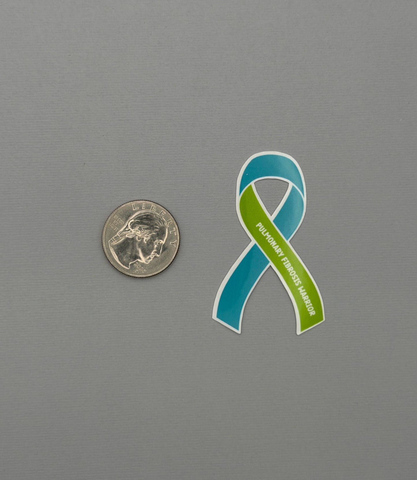 Pulmonary Fibrosis Warrior Ribbon Sticker or Magnet