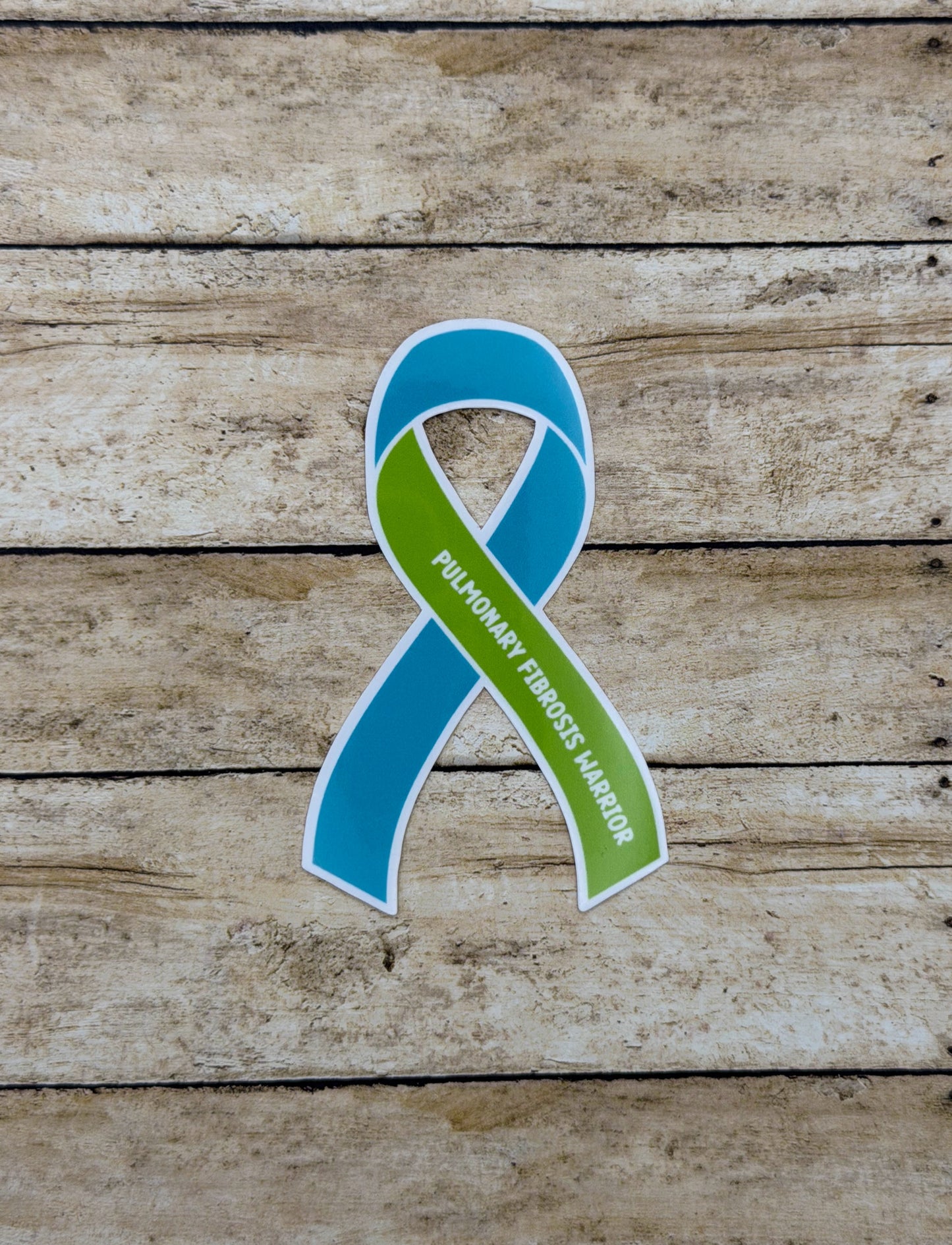 Pulmonary Fibrosis Warrior Ribbon Sticker or Magnet